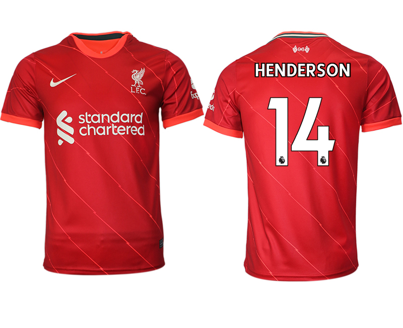 Men 2021-2022 Club Liverpool home aaa version red #14 Soccer Jersey->liverpool jersey->Soccer Club Jersey